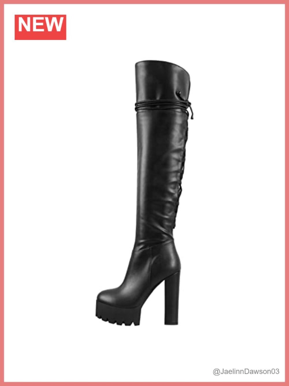 Over the Knee High Platform Boots with Straps - Chic Look